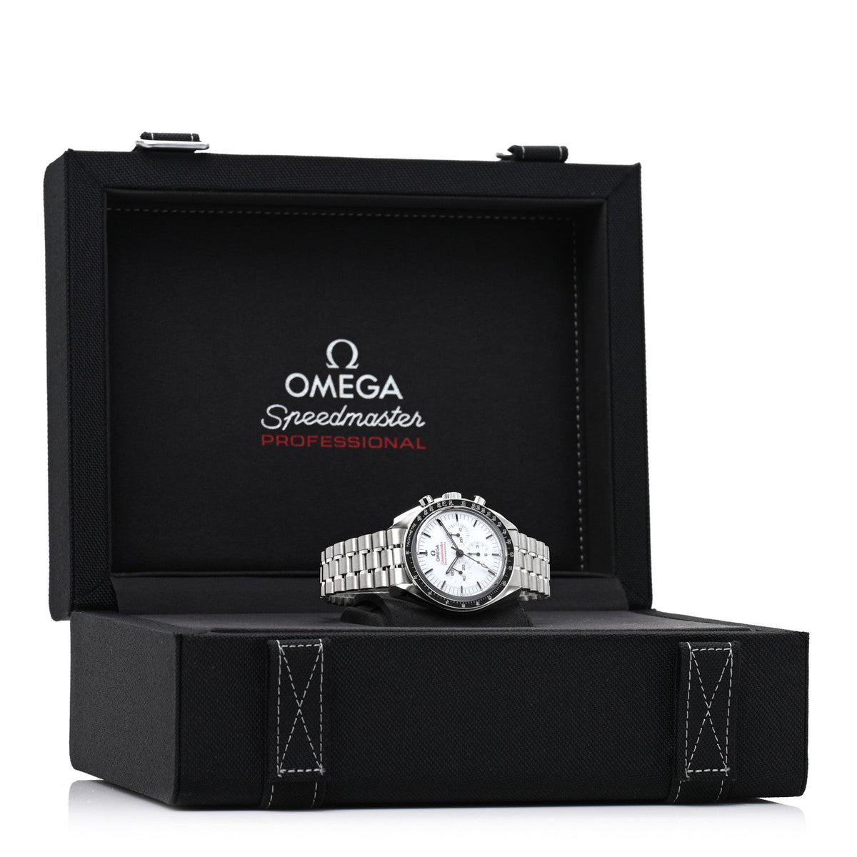 Stainless Steel 42mm Speedmaster Moonwatch Professional Chronograph Manual Winding Watch White 310.30.42.50.04.001