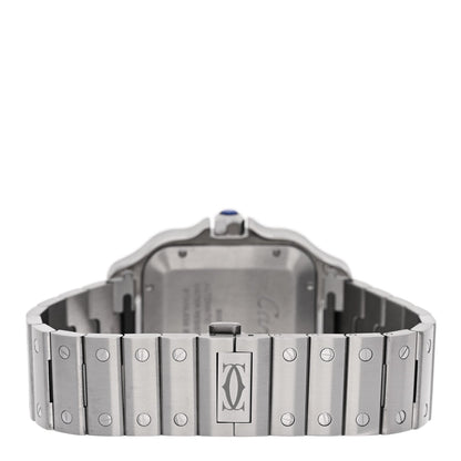 Stainless Steel 40mm Santos Dual Time Automatic Watch Grey