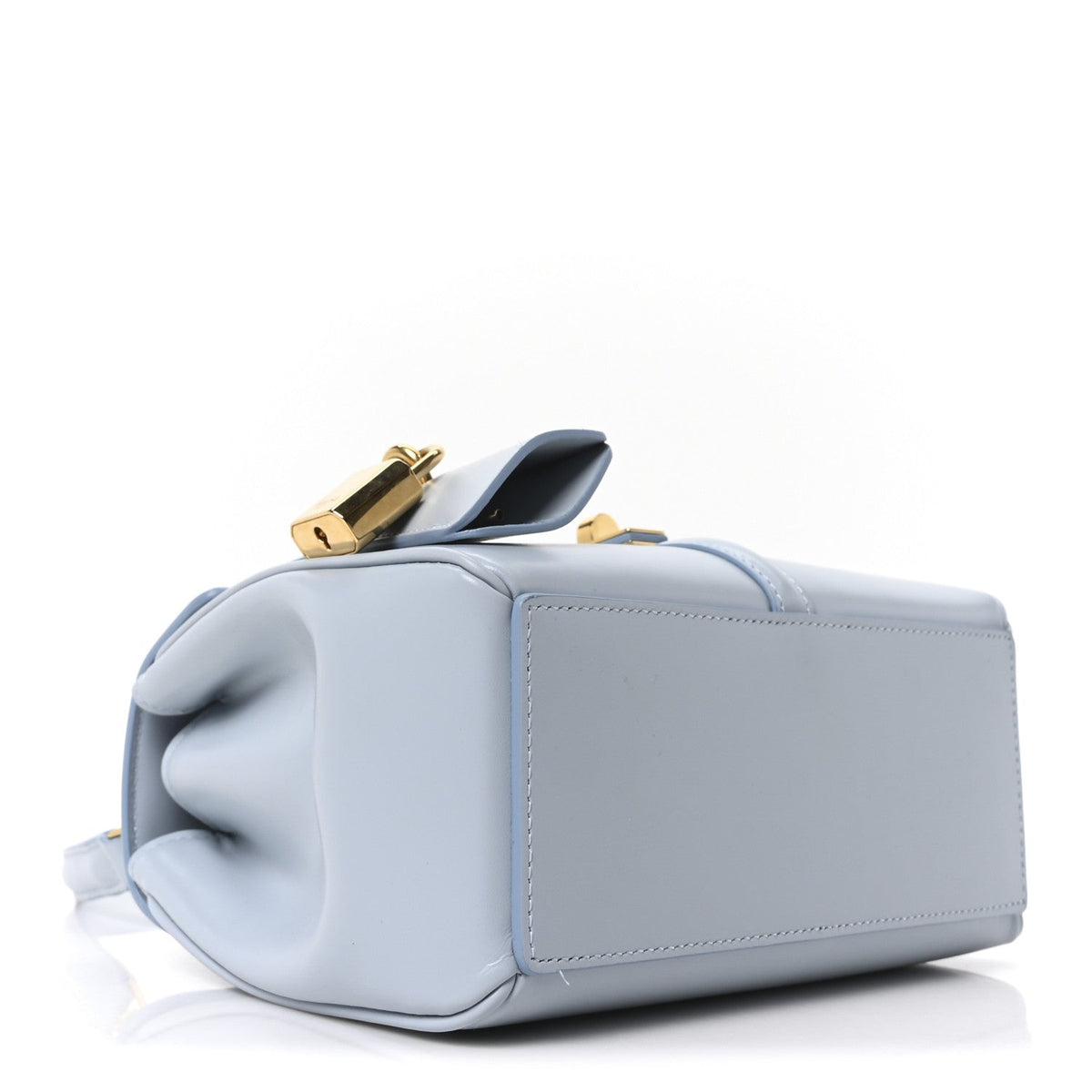 Satinated Calfskin Mini 16 Top Handle Bag Pale Blue
