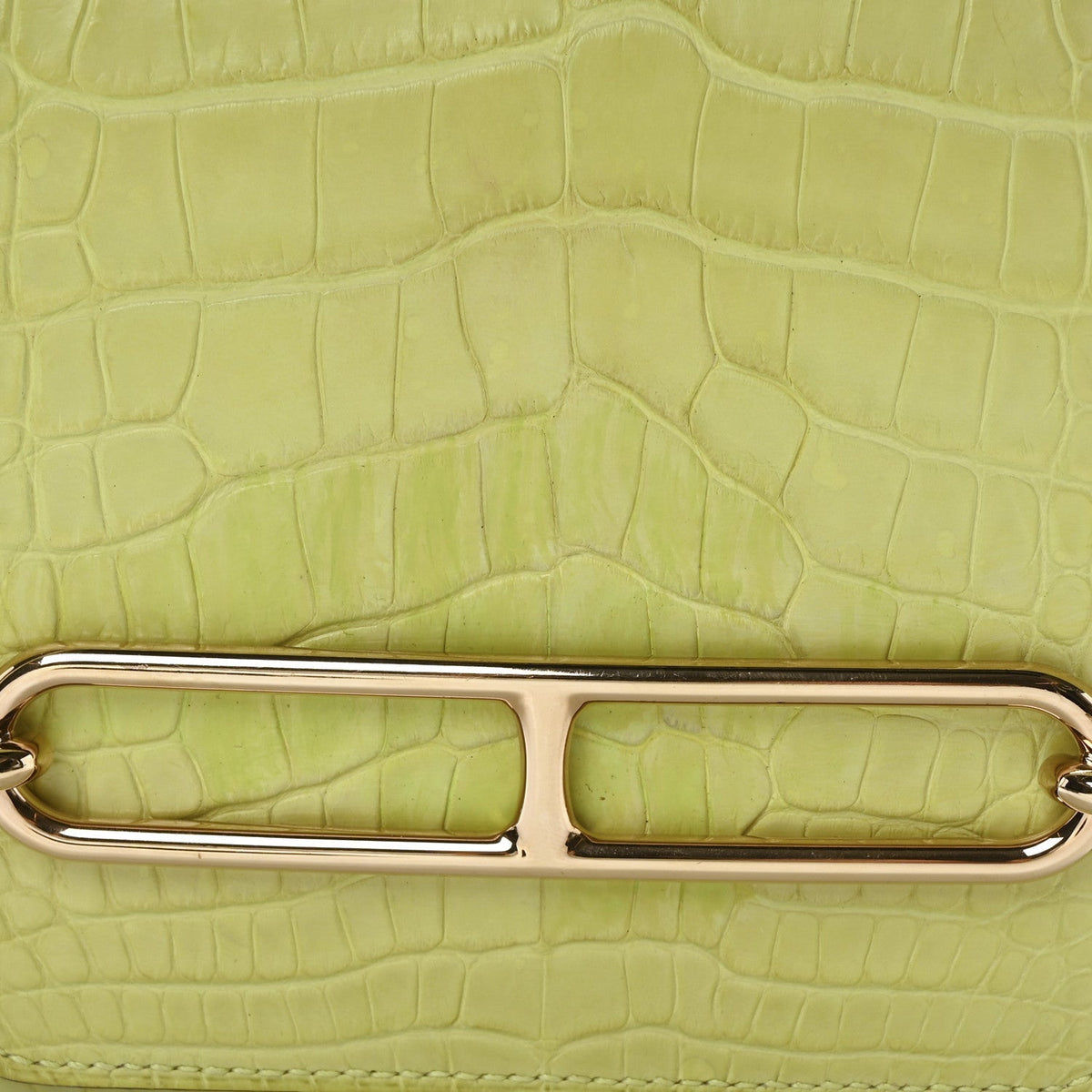 Matte Alligator Mini Sac Roulis Jaune Bourgeon