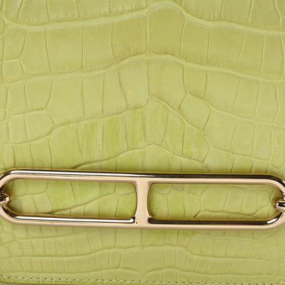 Matte Alligator Mini Sac Roulis Jaune Bourgeon