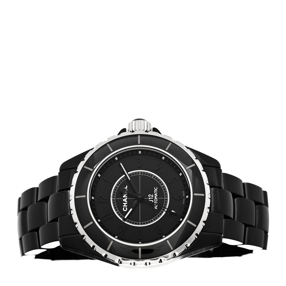Stainless Steel Ceramic 38mm J12 Phantom Automatic Watch Black