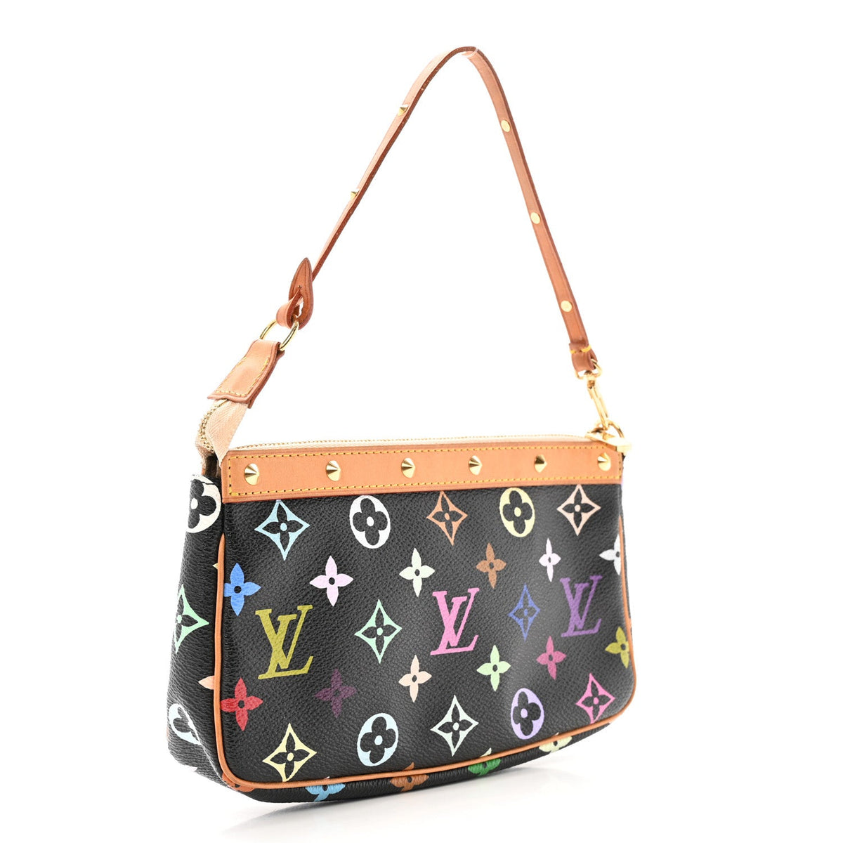Monogram Multicolor Pochette Accessories Black