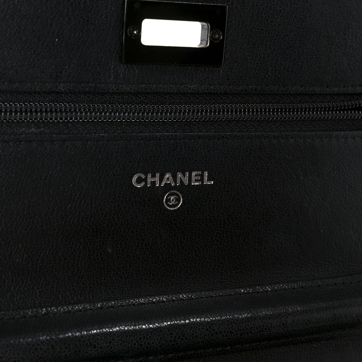 Sheepskin Chevron Reissue Wallet On Chain WOC So Black