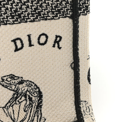 Canvas Embroidered Small Zodiac Toile De Jouy Book Tote Latte