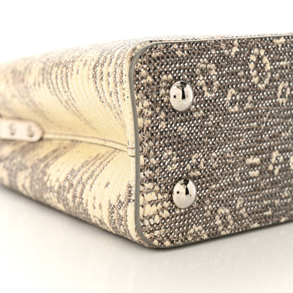 Lizard Mini Capucines Argento