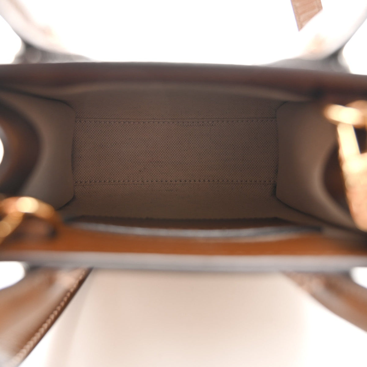 GG Supreme Monogram Azalea Calfskin Mini Retro Interlocking G Tote Bag Beige Ebony Brown Sugar