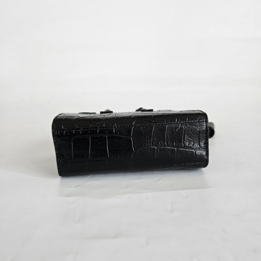 Saint Laurent Toy Sac De Jour Bag in Crocodile Embossed Leather