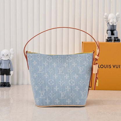 LOUIS VUITTON ALL IN BB MONOGRAM DENIM BLUE 18CM
