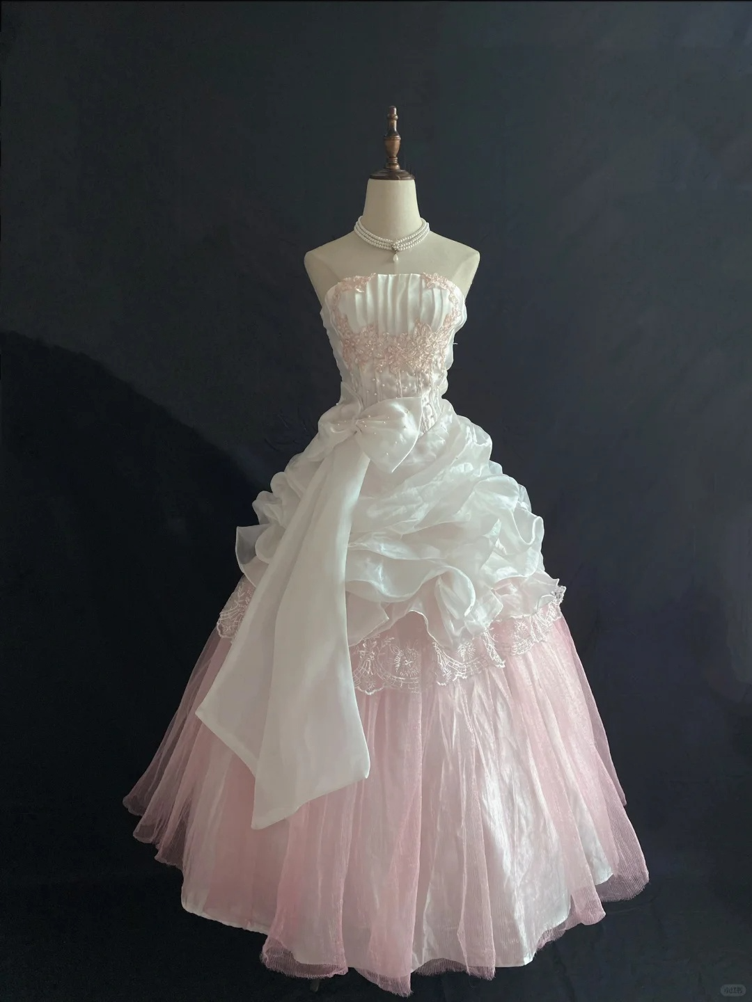 Light Pink Strapless A-Line Chiffon Evening Gowns Sweet 16 Birthday Ball Gowns, D1174