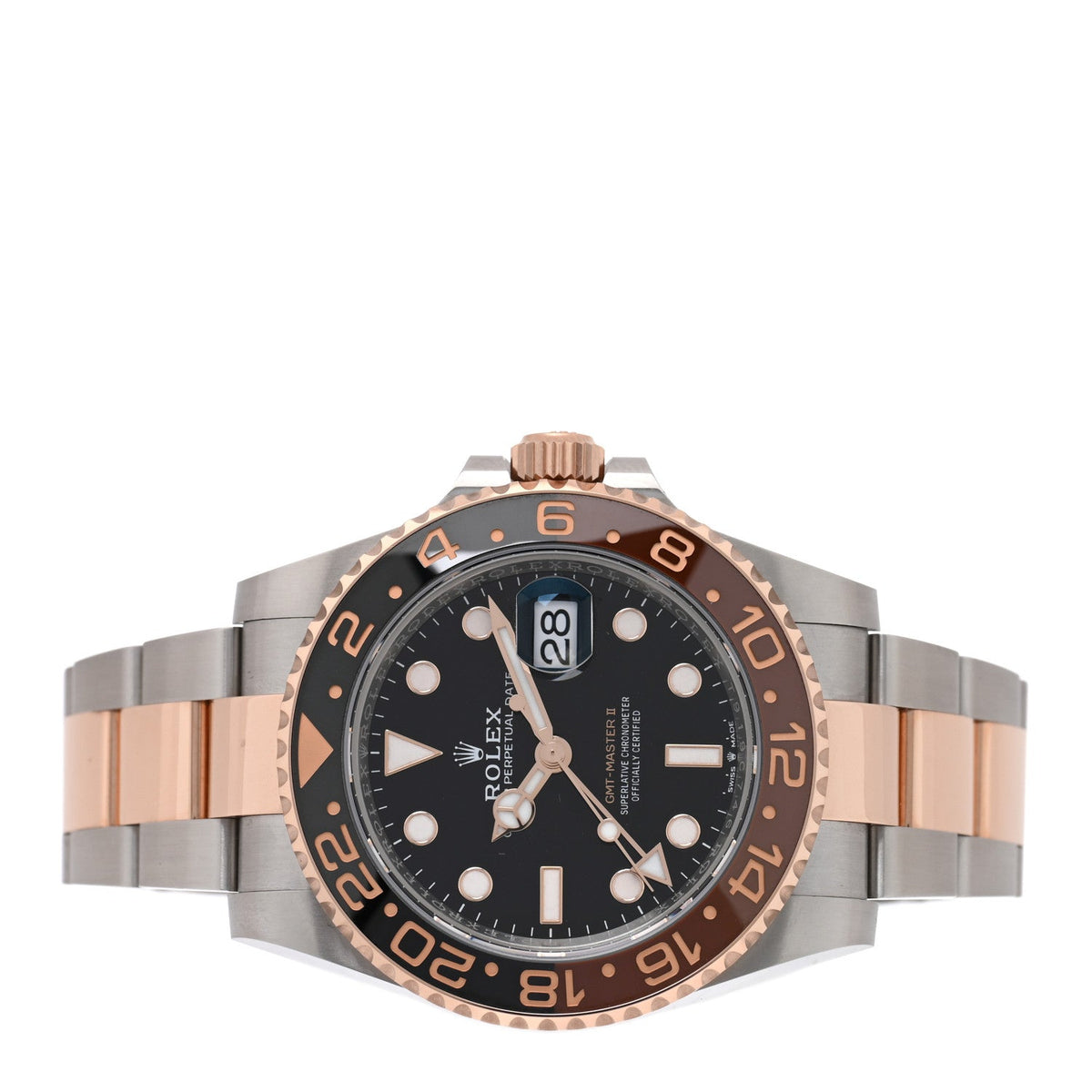 Stainless Steel 18K Everose Gold 40mm GMT-Master II Root Beer Watch 126711CHNR