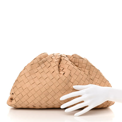Nappa Maxi Intrecciato The Pouch Oversized Clutch Almond