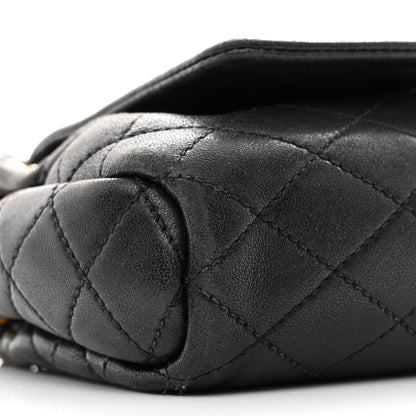 Lambskin Quilted Monogram Mini Nolita Black