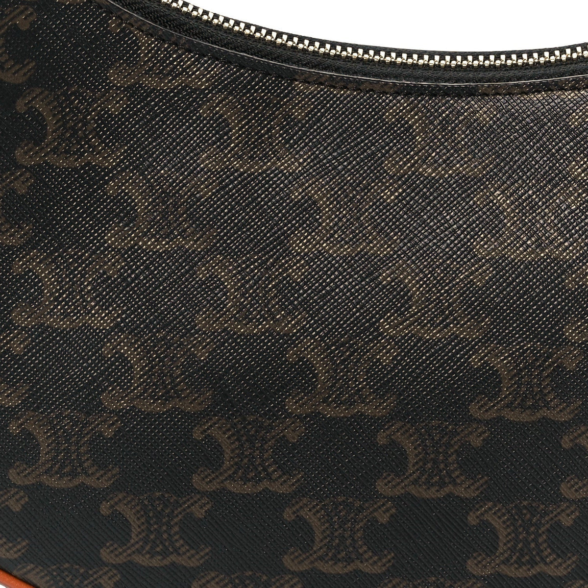 Triomphe Canvas Calfskin Medium Strap Ava Triomphe Shoulder Bag Tan
