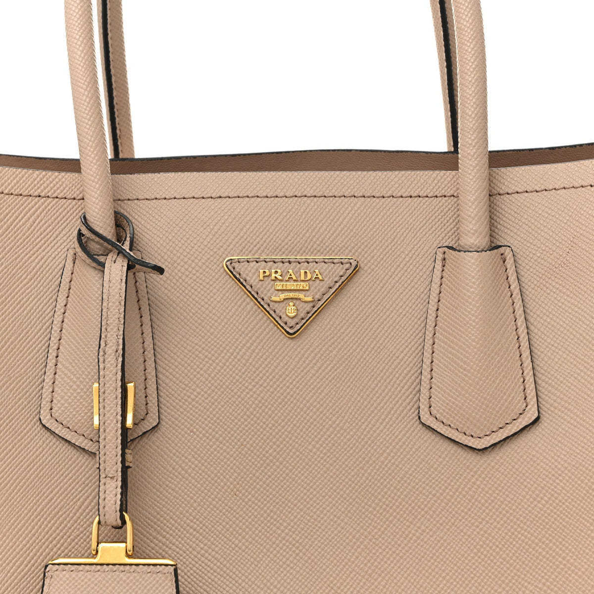 Saffiano Cuir Medium Double Bag Cipria