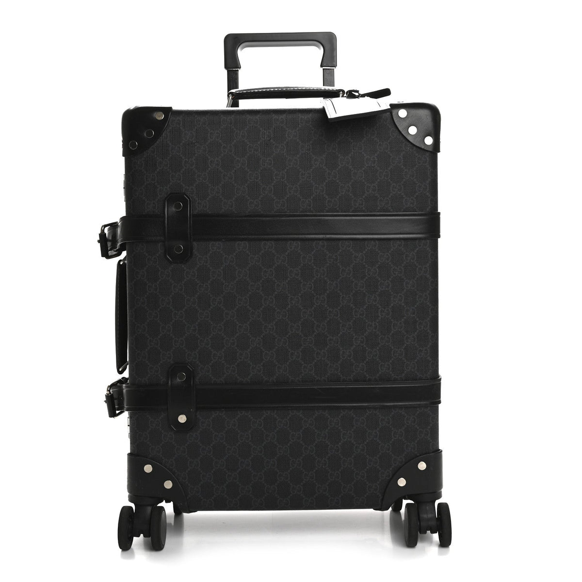 GG Supreme Monogram Globe-Trotter Carry-On Black