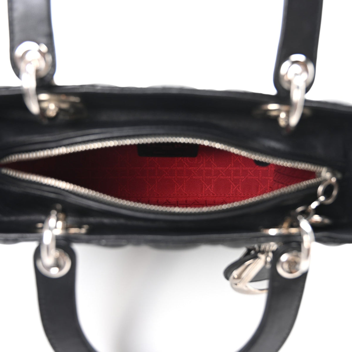 Lambskin Cannage Medium Lady Dior Black