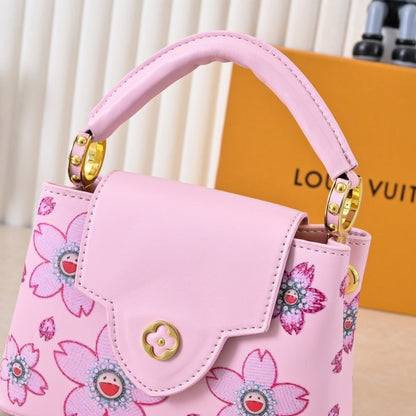 LOUIS VUITTON X TAKASHI MURAKAMI CAPUCINES MINI PINK 21CM M13249
