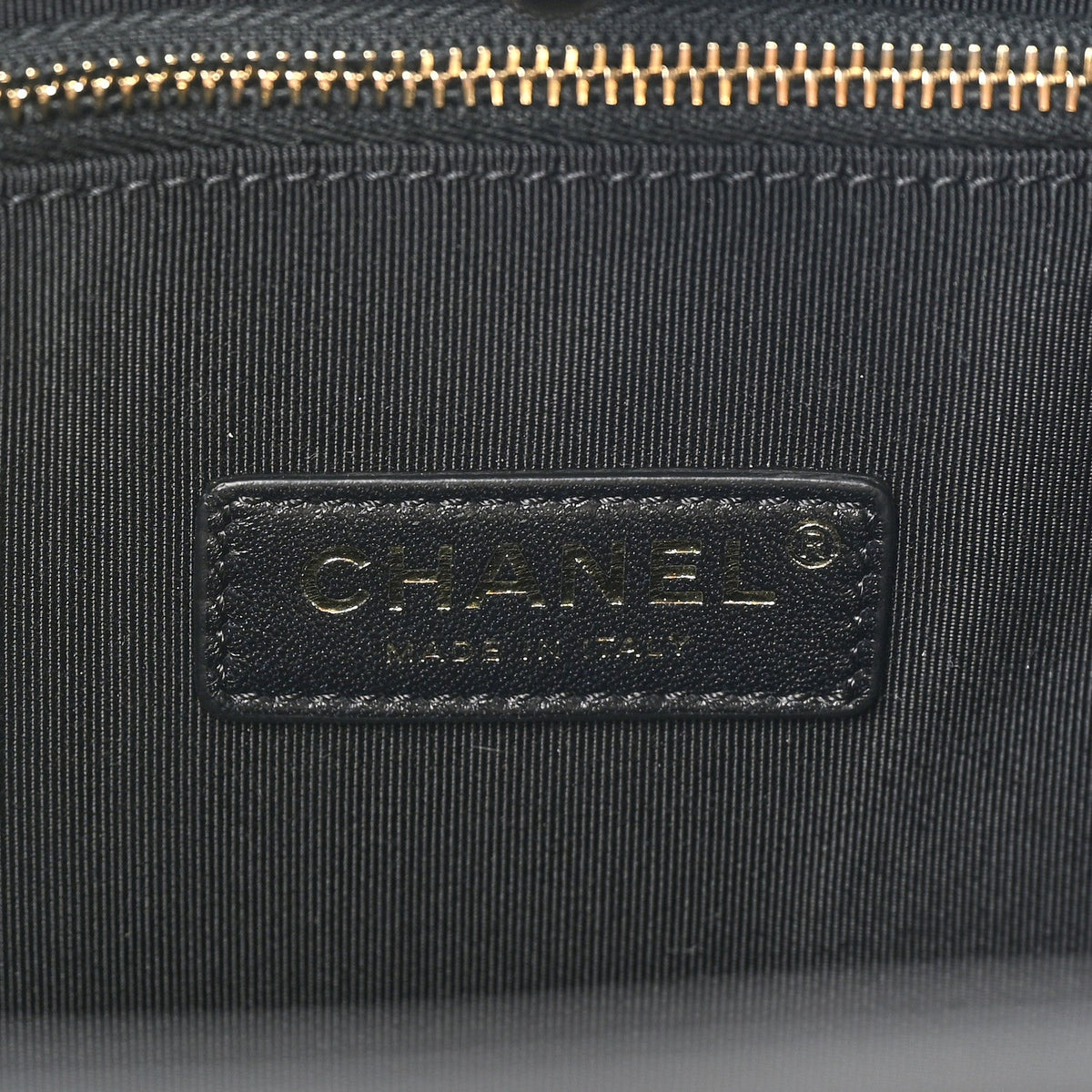 Crumpled Calfskin Quilted 31 Large Shopping Bag Black