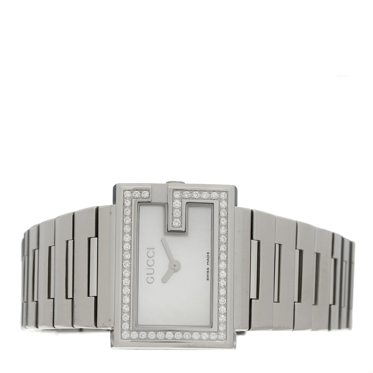 Stainless Steel Diamond Bezel Mother of Pearl 31mm 100L Quartz Watch