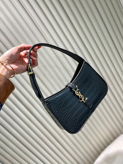 Ysl Hobo Bag Crocodile Embossed