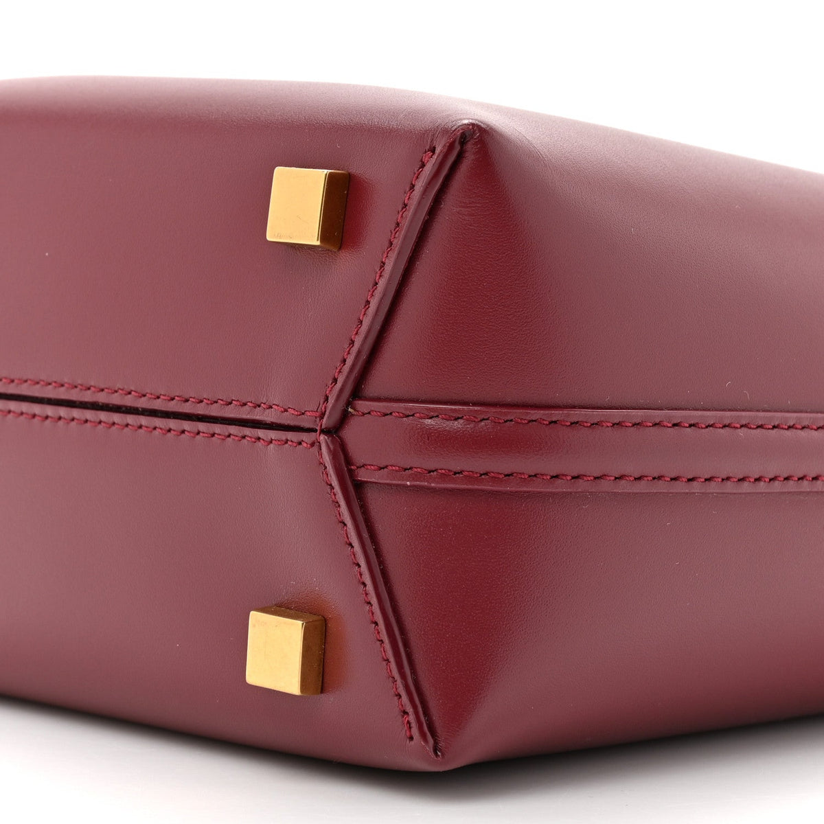 Shiny Calfskin Le 37 Mini Bucket Bag Rouge Merlot