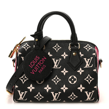 Empreinte Monogram Spring in the City Speedy Bandouliere 20 Black White Pink