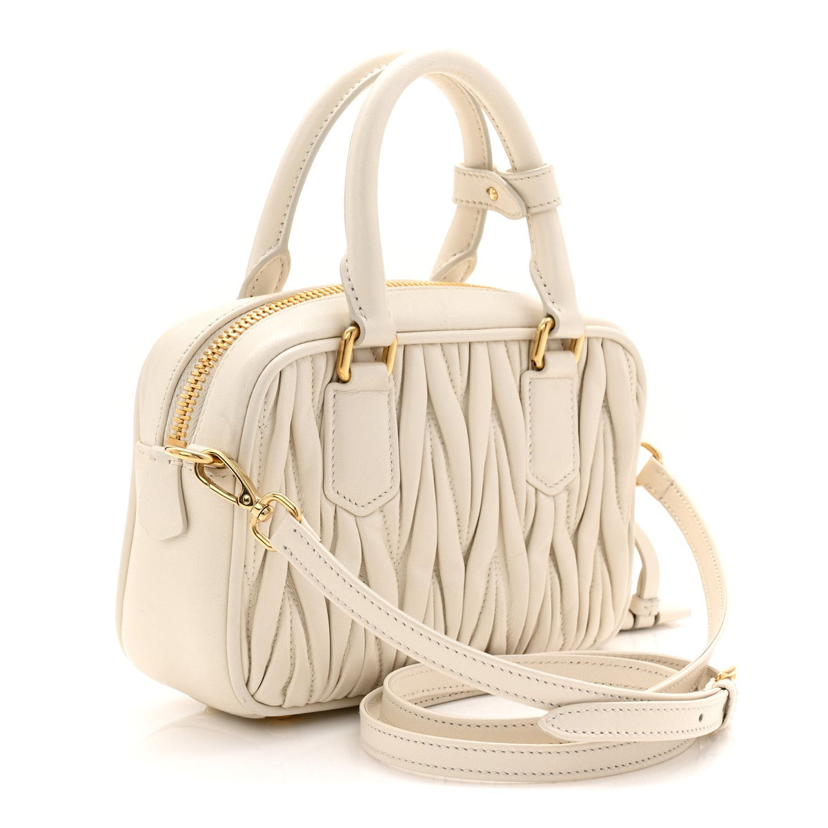 Nappa Matelasse Small Arcadie White