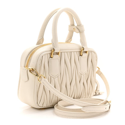 Nappa Matelasse Small Arcadie White