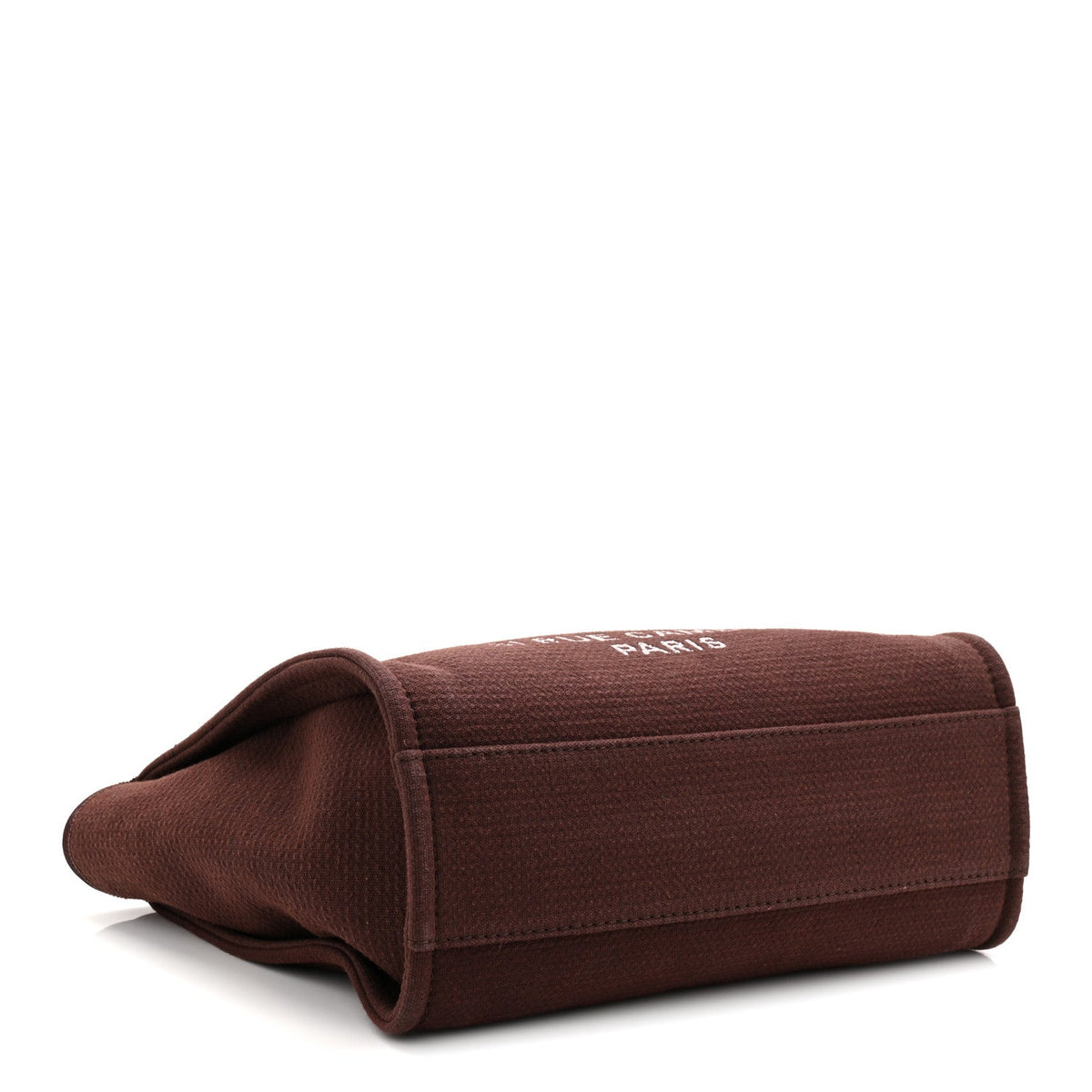 Mixed Fibers Calfskin Small Deauville Tote Burgundy