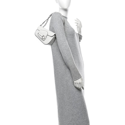 Demetra Mini Horsebit 1955 Asymmetric Shoulder Bag Great White