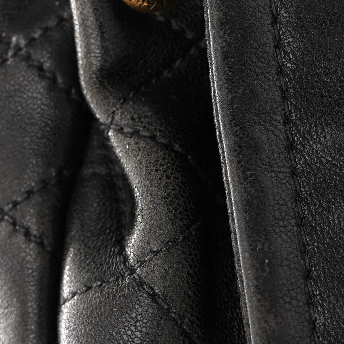 Lambskin Quilted Monogram Mini Nolita Black