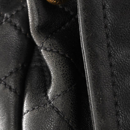 Lambskin Quilted Monogram Mini Nolita Black