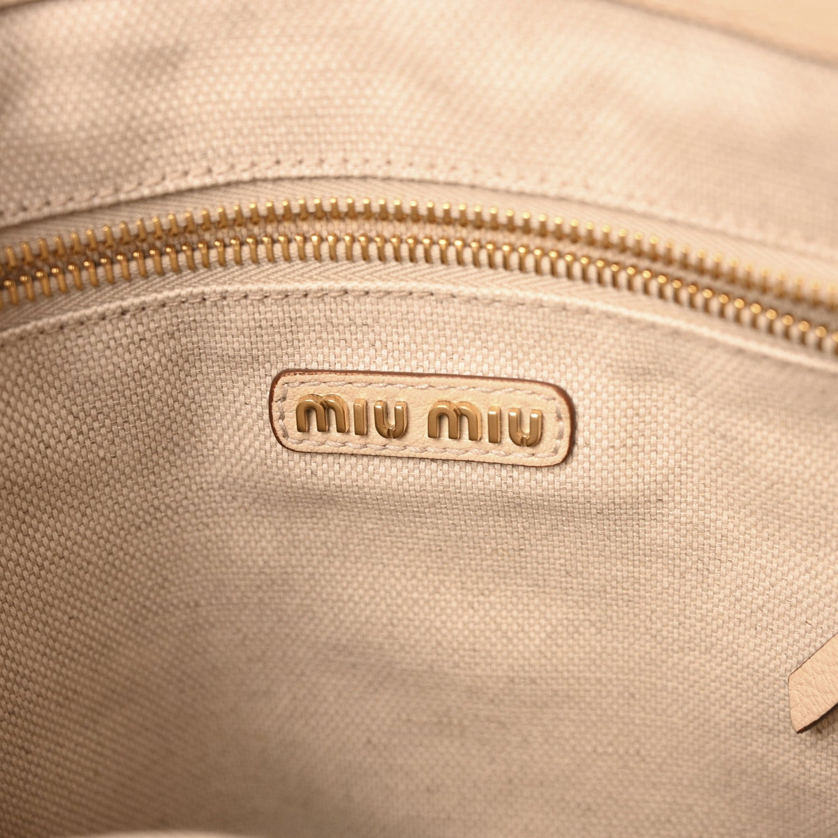 Goatskin Logo Embossed Shopping Tote Lino