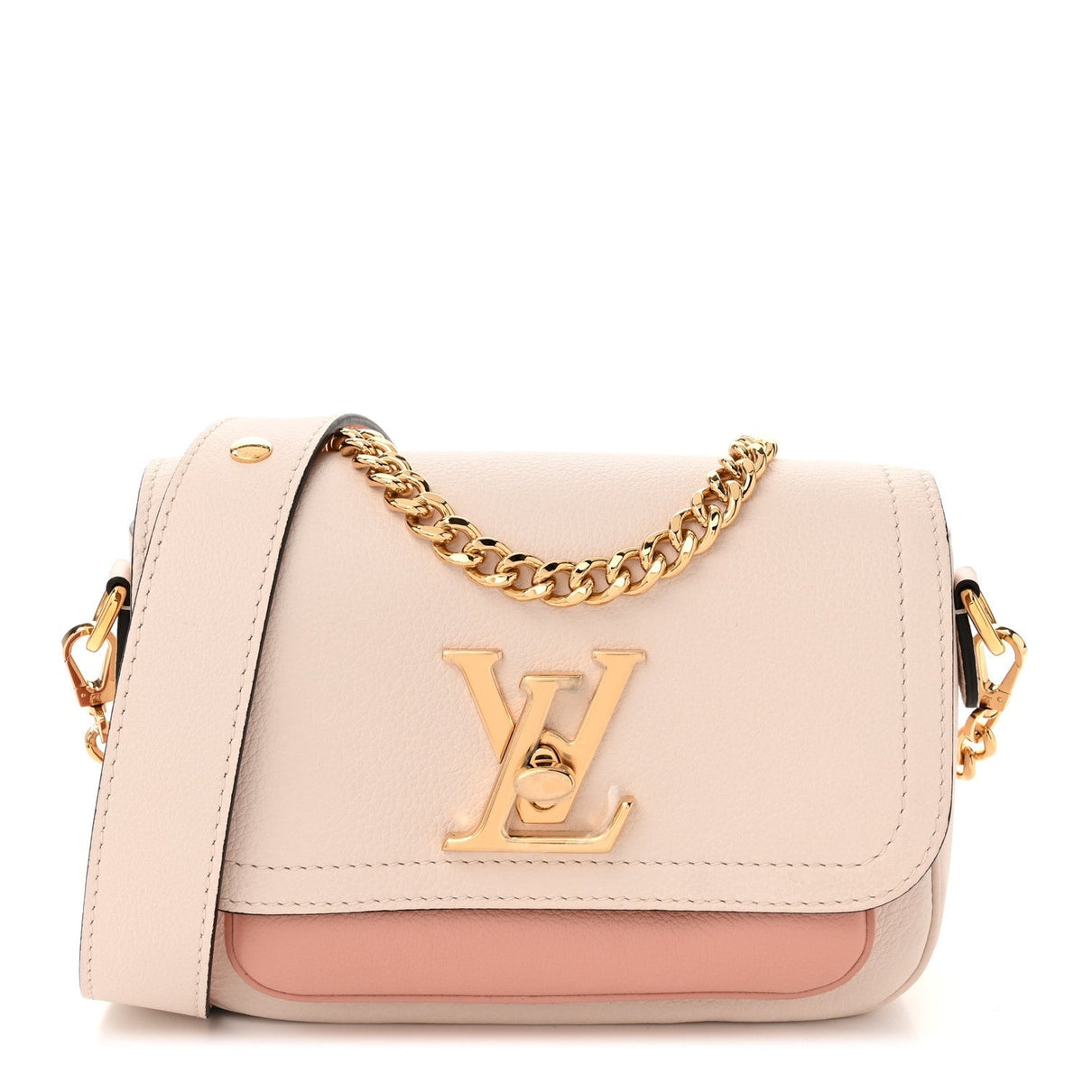 Grained Calfskin Lockme Tender Quartz
