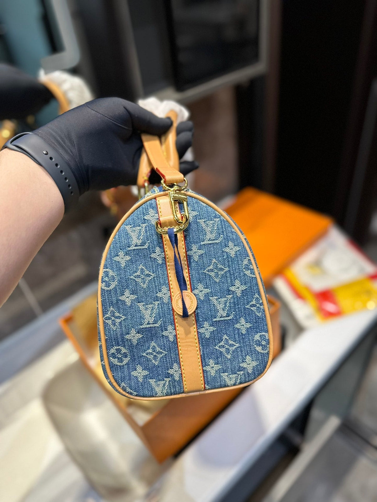 LV Denim Speedy