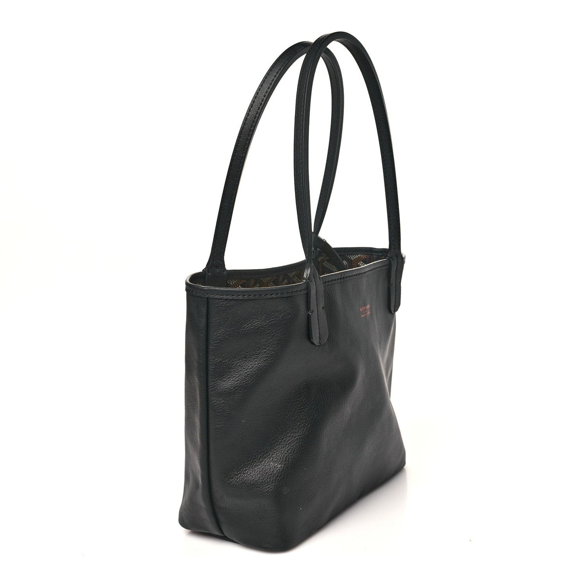 Goyardine Reversible Mini Anjou Black