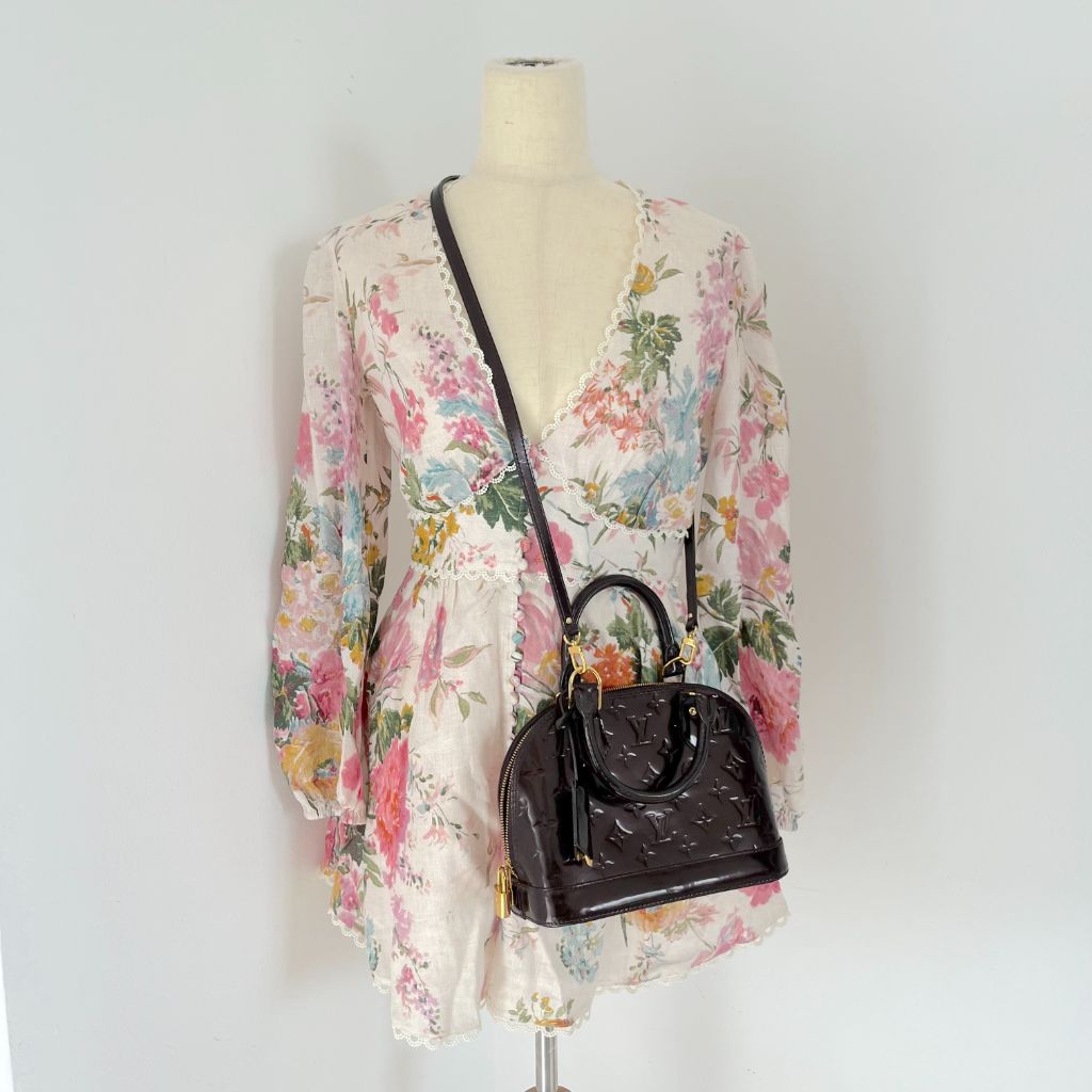 Louis Vuitton Burgundy Monogram Vernis Alma BB bag