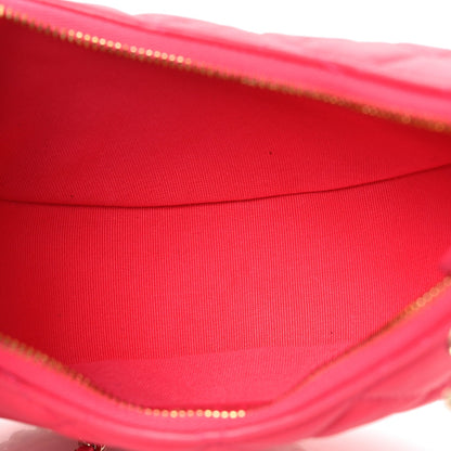 Lambskin Quilted Chain Around Hobo Pink