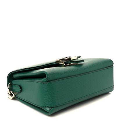 Dollar Calfskin Interlocking G Crossbody Bag Emerald