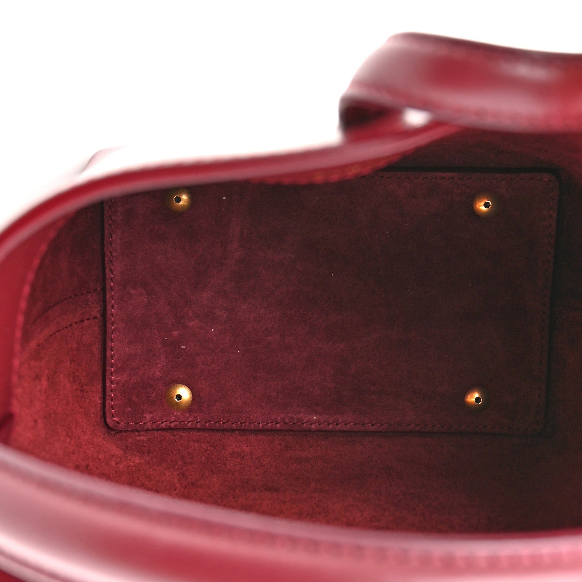Shiny Calfskin Le 37 Mini Bucket Bag Rouge Merlot