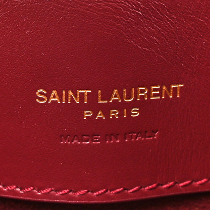 Shiny Calfskin Le 37 Mini Bucket Bag Rouge Merlot