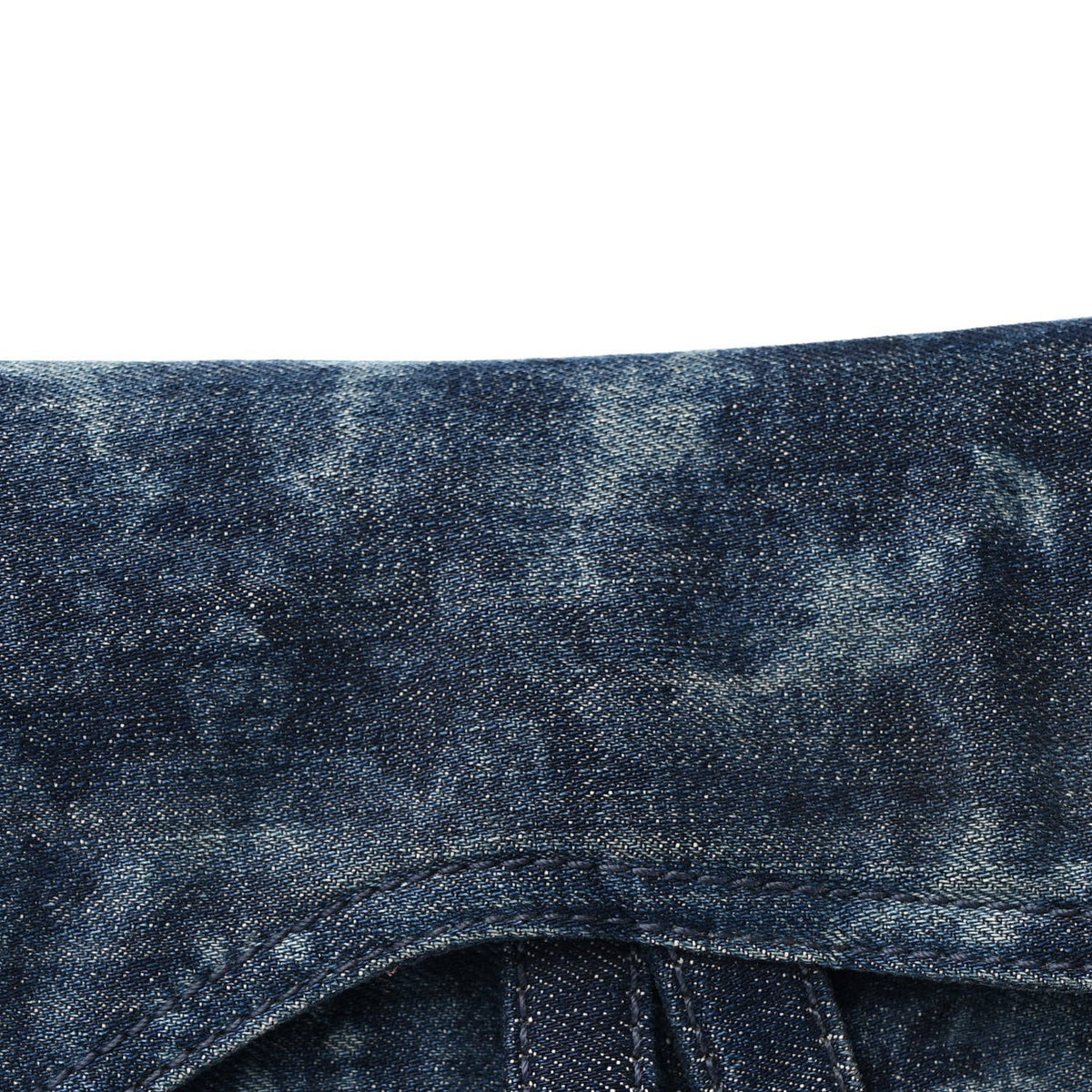 Denim Tie Dye Saddle Bag Blue