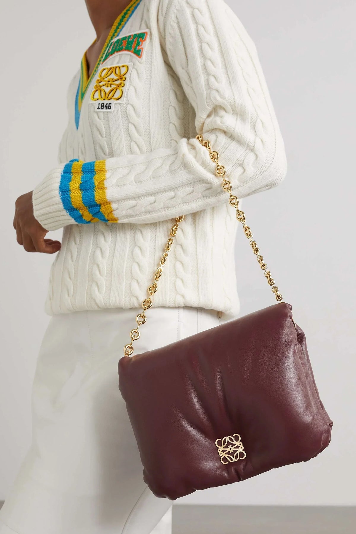 LOEWE Puffer Goya padded leather down shoulder bag