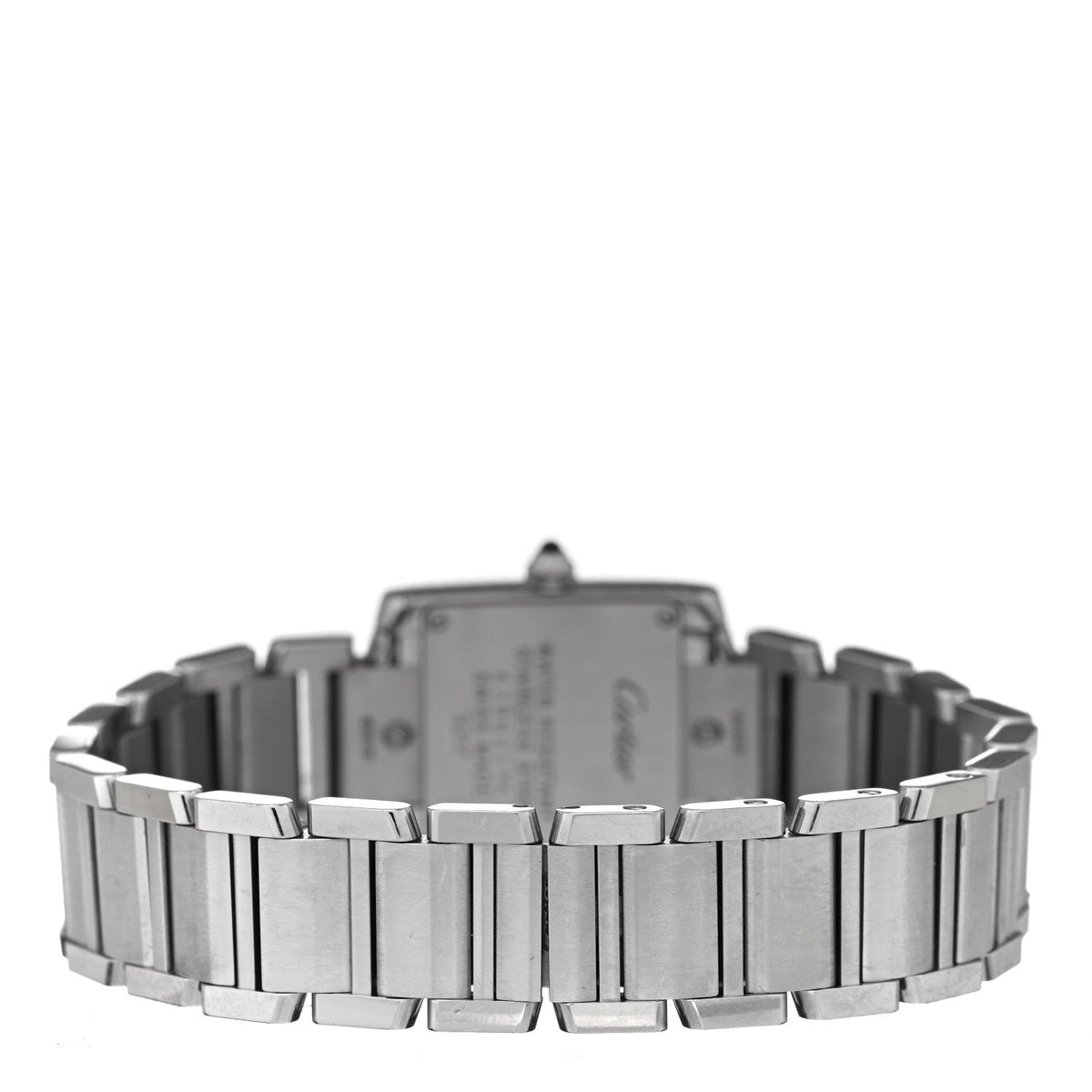 Stainless Steel Diamond Bezel 20mm Tank Francaise Quartz Watch