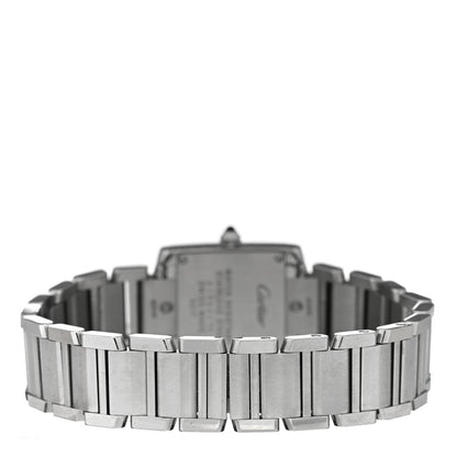Stainless Steel Diamond Bezel 20mm Tank Francaise Quartz Watch