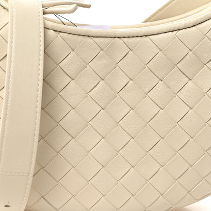 Nappa Intrecciato Small Gemelli Multipocket Bag Sea Salt