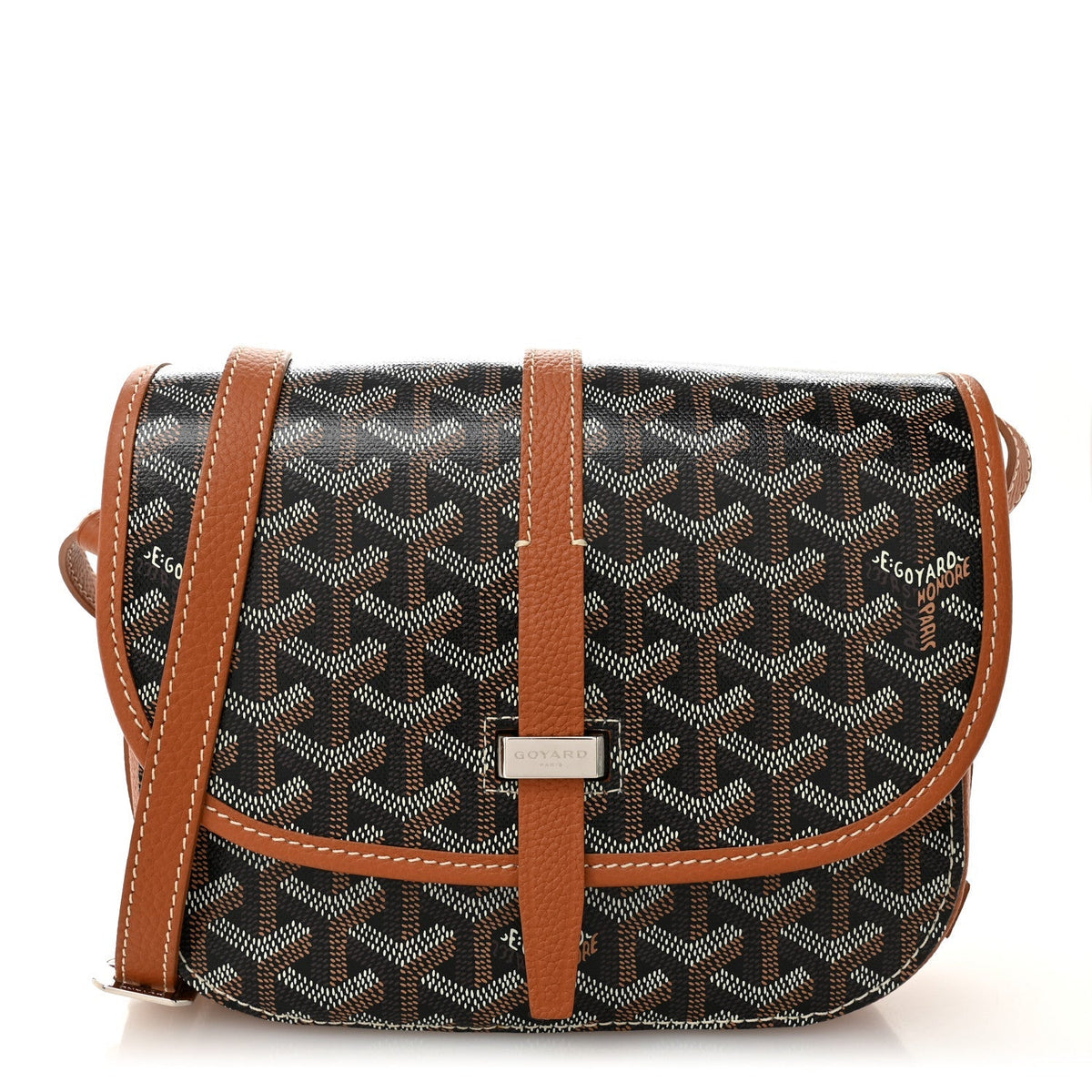 Goyardine Belvedere II PM Messenger Bag Black Gold