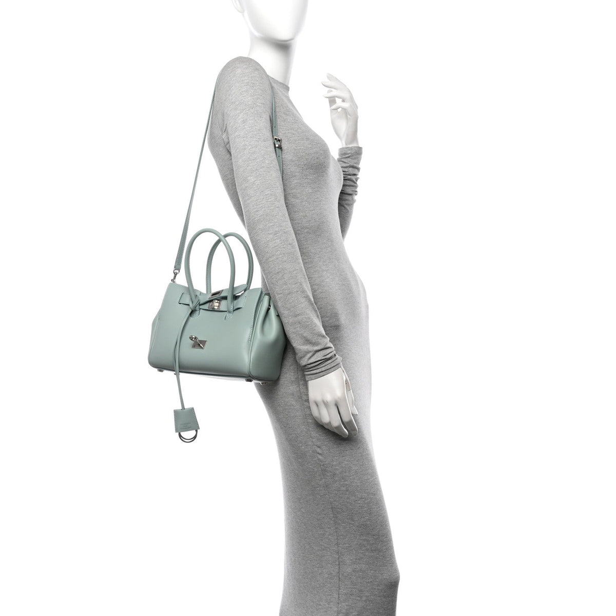 Smooth Calfskin Mini Bel Air Carry All Bag Mineral Green