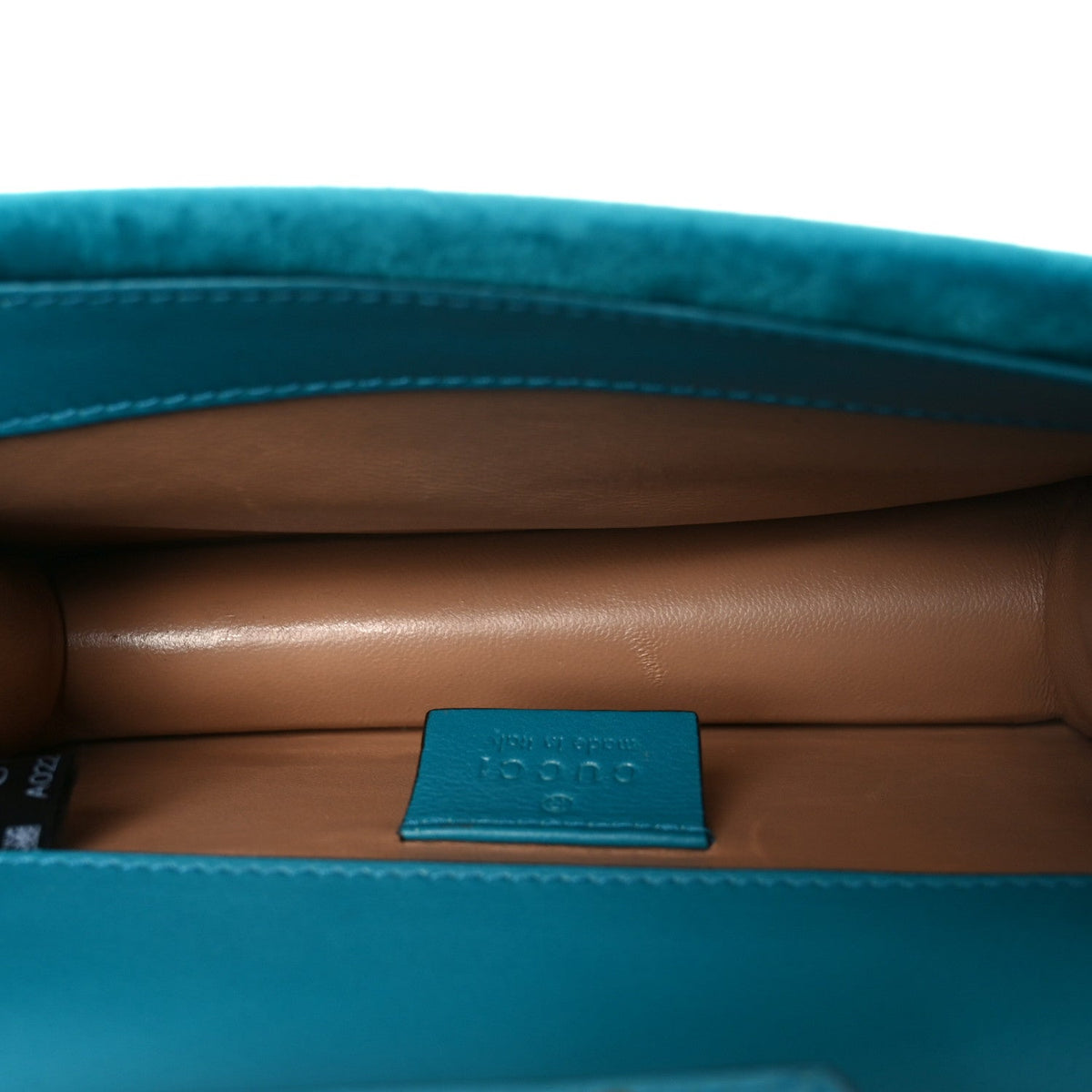 Velvet Crystal Mini Bee Broadway Shoulder Bag Pavone Cyan
